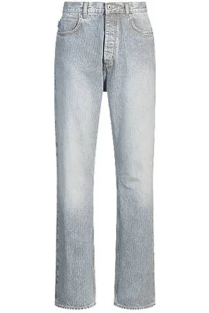 HUGO BOSS Jeansy baggy z niebieskiego denimu w paski