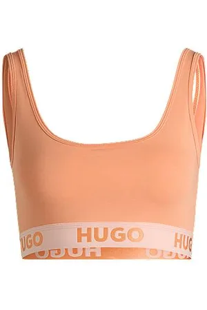 HUGO BOSS Braletka z elastycznej tkaniny z paskiem z logo