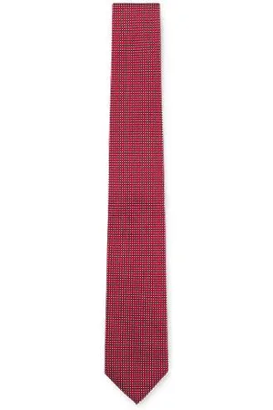 HUGO BOSS Krawat z mieszanki jedwabiu z żakardowym wzorem