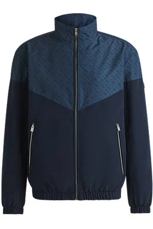 HUGO BOSS Hydrofobowa kurtka z monogramami