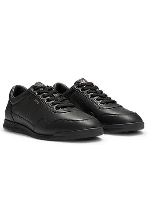 HUGO BOSS Sneakersy ze skóry nappa z perforowanymi detalami