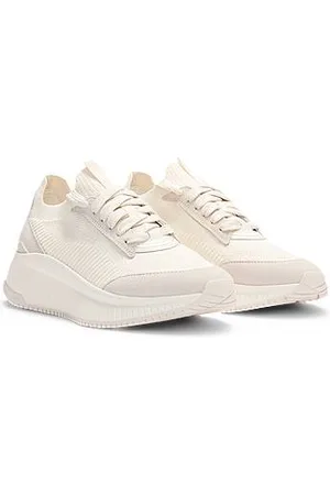 HUGO BOSS Sneakersy TTNM EVO z dzianinową cholewką i zamszowymi detalami