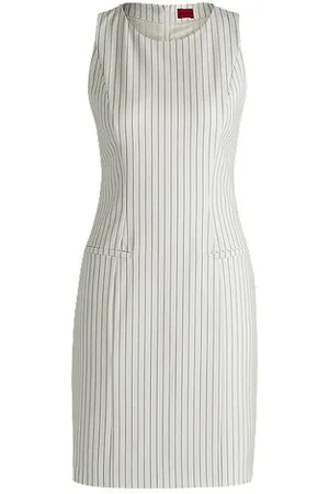 HUGO BOSS Sukienka koktajlowa z elastycznego materiału w paski