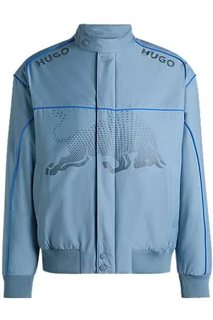 HUGO BOSS Hydrofobowa kurtka x RB z cieniowaną grafiką byka