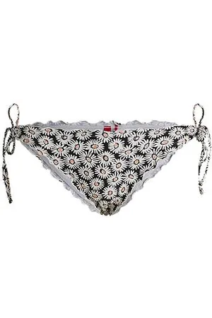 HUGO BOSS Dół od bikini wiązany z boku, z marszczeniami