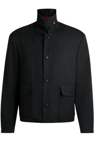 HUGO BOSS FORWARD — kurtka z tkaniny diagonalnej z mieszanki wełny