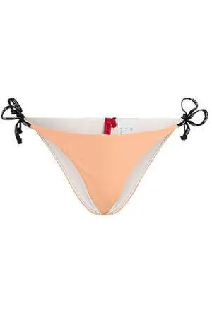 HUGO BOSS Dół od bikini z kontrastowym wiązaniem z logo
