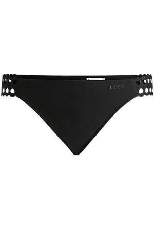 HUGO BOSS Dół od bikini z wycinanymi laserowo detalami i ochroną przeciwsłoneczną SPF 50
