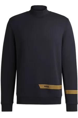 HUGO BOSS Bluza z elastycznej bawełny z detalem z logo