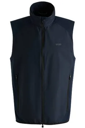 HUGO BOSS Hydrofobowa kamizelka golfowa z ozdobnymi odblaskowymi detalami