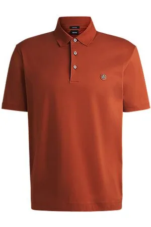 HUGO BOSS Koszulka polo z merceryzowanej bawełny z podwójnym monogramem