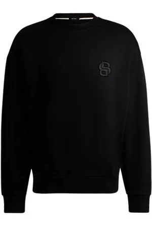HUGO BOSS Bluza z bawełny frotte z monogramem Double B
