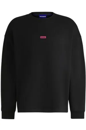 HUGO BOSS Bluza z bawełny frotté z nadrukiem logo