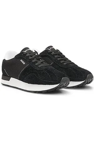 HUGO BOSS Sneakersy z teksturowaną cholewką ze wstawkami z zamszu