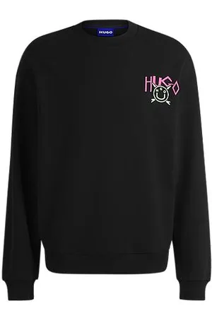HUGO BOSS Bluza z bawełny frotté z logo Happy