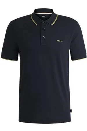HUGO BOSS Koszulka polo z piki bawełnianej z detalem z logo