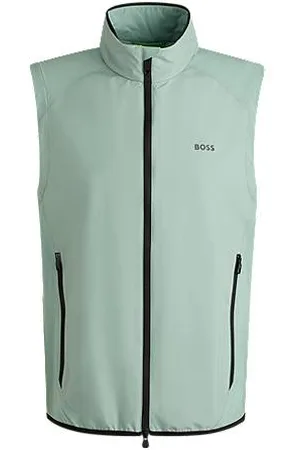 HUGO BOSS Hydrofobowa kamizelka golfowa z ozdobnymi odblaskowymi detalami