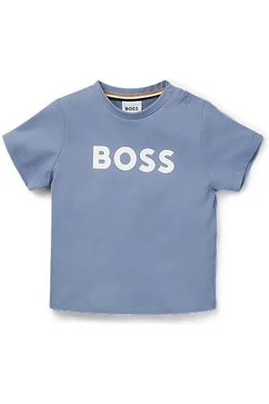 HUGO BOSS Dziecięca koszulka bawełniana z nadrukiem z logo