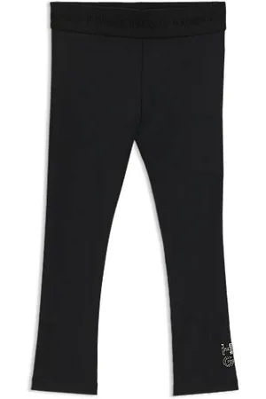 HUGO BOSS Dziecięce legginsy z elastycznego dżerseju ozdobione logo z ćwiekami