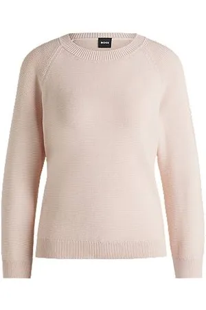 HUGO BOSS Sweter z dzianiny z bawełny