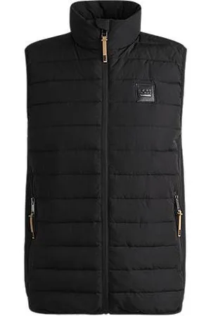 HUGO BOSS Jeździecka hydrofobowa kamizelka z naszywką z logo