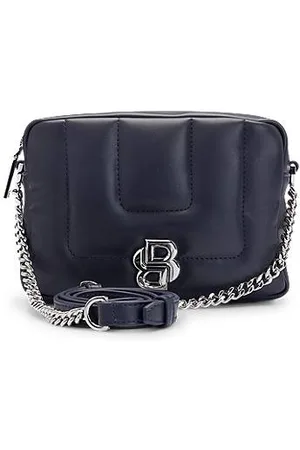 HUGO BOSS Pikowana torba na ramię z metalowym monogramem Double B