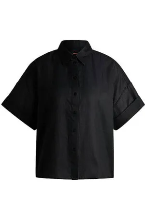 HUGO BOSS Bluzka o kroju oversize z ramią
