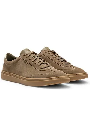 HUGO BOSS Zamszowe sneakersy z gumową podeszwą