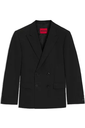 HUGO BOSS Marynarka o wąskim kroju z elastycznej popeliny z domieszką wełny
