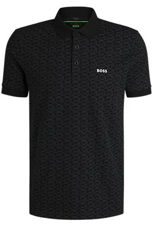 HUGO BOSS Koszulka polo Paddy z bawełny ze stretchem ozdobiona nadrukowanym wzorem