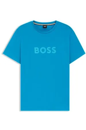 HUGO BOSS Koszulka z bawełnianego dżerseju z ochroną przeciwsłoneczną SPF 50+