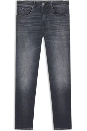 HUGO BOSS Jeansy Maine o regularnym kroju z szarego włoskiego denimu