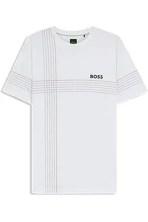 HUGO BOSS Odprowadzająca wilgoć koszulka sportowa o wąskim kroju, z elastycznego dżerseju