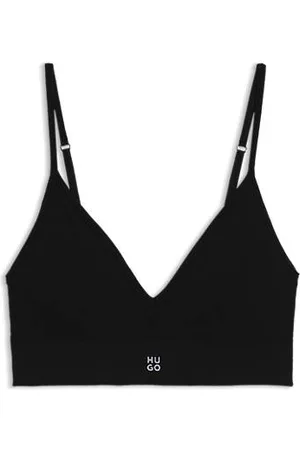 HUGO BOSS Bezszwowa braletka z prążkowaną strukturą i wyjmowanymi wkładkami