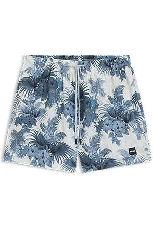 HUGO BOSS Szorty kąpielowe z pełną podszewką i nadrukowanym sezonowym logo