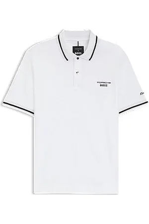HUGO BOSS Porsche x — bawełniana koszulka polo z technologią odprowadzania wilgoci