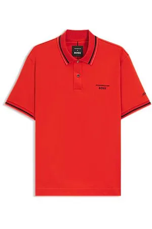 HUGO BOSS Porsche x — bawełniana koszulka polo z technologią odprowadzania wilgoci