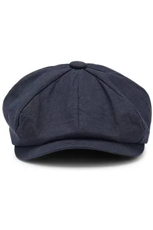 HUGO BOSS Czapka baker-boy BECKHAM x z lnu