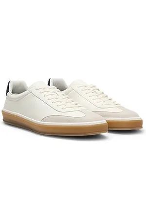 HUGO BOSS Skórzane sneakersy BECKHAM x z zamszowymi wykończeniami