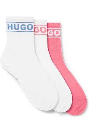 HUGO BOSS Trzypak krótkich skarpet z logo