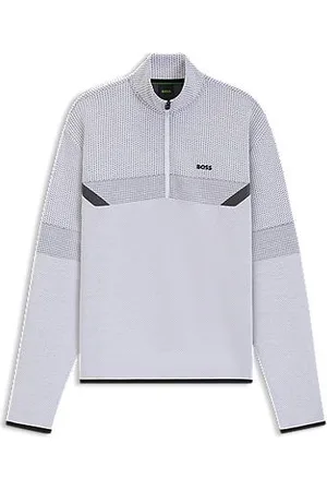 HUGO BOSS Bluza o swobodnym kroju z pikowanym żakardem
