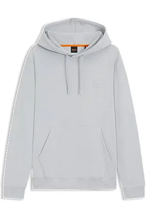 HUGO BOSS Bluza z kapturem o regularnym kroju z bawełnianej tkaniny frotte, z etykietą z logo