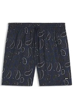HUGO BOSS Szorty kąpielowe ze wzorem paisley ozdobione gumowym logo