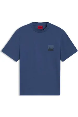 HUGO BOSS Koszulka o swobodnym kroju wykonana z bawełny i ozdobiona kreatywnym logo