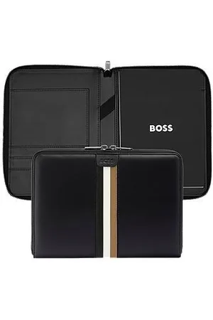 HUGO BOSS Organizer A5 ze sztucznej skóry z markowym paskiem