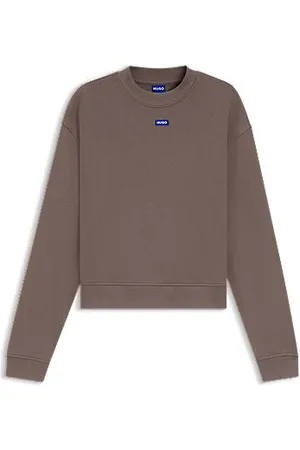 HUGO BOSS Bluza z bawełny frotté z naszywką z logo