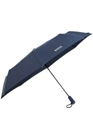 HUGO BOSS Granatowy parasol kieszonkowy z monogramem