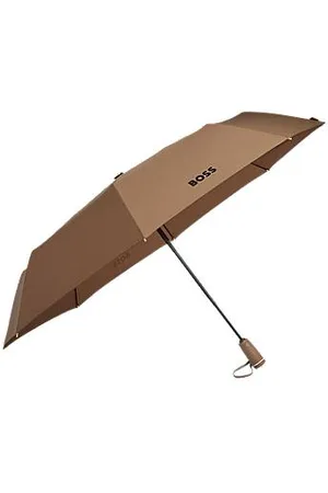 HUGO BOSS Parasol kieszonkowy w kolorze camelowym z monogramem
