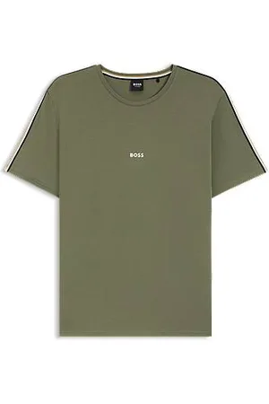 HUGO BOSS Koszulka od piżamy z elastycznej bawełny wykończona taśmą