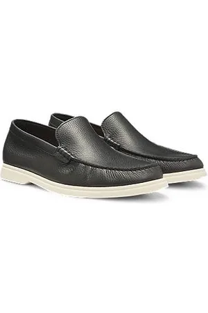 HUGO BOSS Mokasyny ze skóry anilinowej ozdobione logo